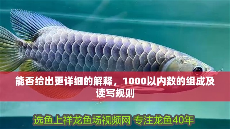 能否給出更詳細的解釋，1000以內數的組成及讀寫規則