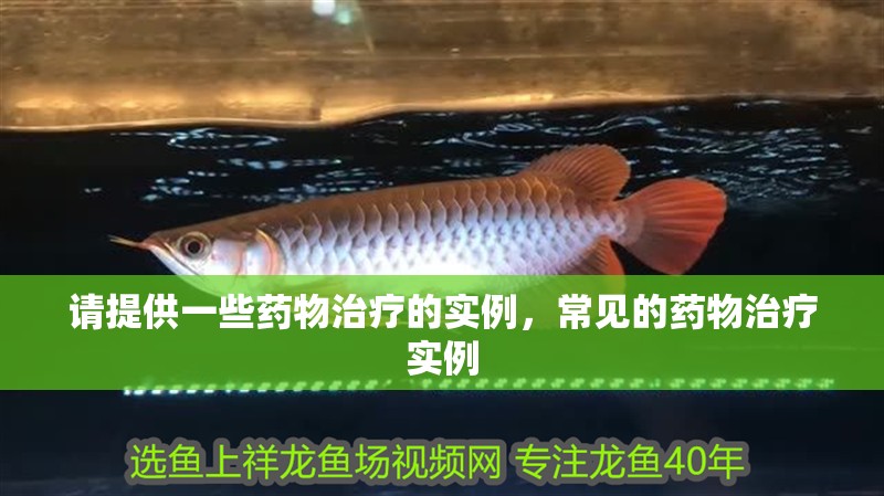 請提供一些藥物治療的實例，常見的藥物治療實例
