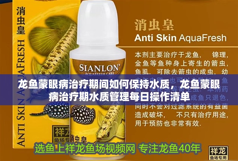 龍魚蒙眼病治療期間如何保持水質(zhì)，龍魚蒙眼病治療期水質(zhì)管理每日操作清單