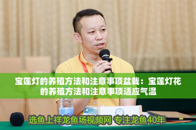 寶蓮燈的養(yǎng)殖方法和注意事項盆栽：寶蓮燈花的養(yǎng)殖方法和注意事項適應氣溫