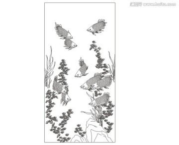 金龍魚雕刻圖，金龍魚雕刻圖片