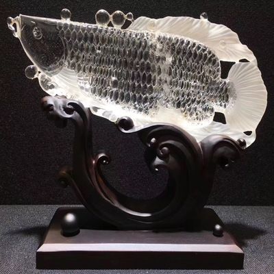 石雕金龍魚擺件，石雕金龍魚擺件的價格