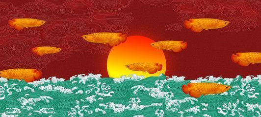 古典金龍魚用什么背景