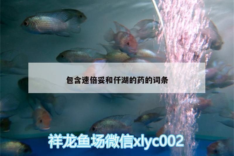 包含速倍妥和仟湖的藥的詞條