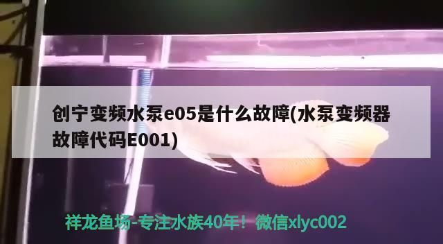 創寧變頻水泵e05是什么故障(水泵變頻器故障代碼E001)