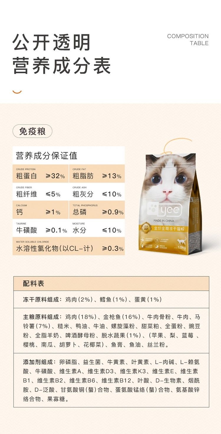 yee貓糧成貓幼貓通用全期主糧營(yíng)養(yǎng)增肥發(fā)腮全價(jià)凍干肉松雙拼15kg yee 第19張 yee貓糧成貓幼貓通用全期主糧營(yíng)養(yǎng)增肥發(fā)腮全價(jià)凍干肉松雙拼15kg yee貓糧成貓幼貓通用全期主糧營(yíng)養(yǎng)增肥發(fā)腮全價(jià)凍干肉松雙拼15kg yee 第19張