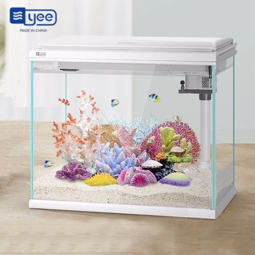 意牌YEE350側濾超白玻璃小魚缸客廳迷你創意魚缸小型桌面家用水族箱