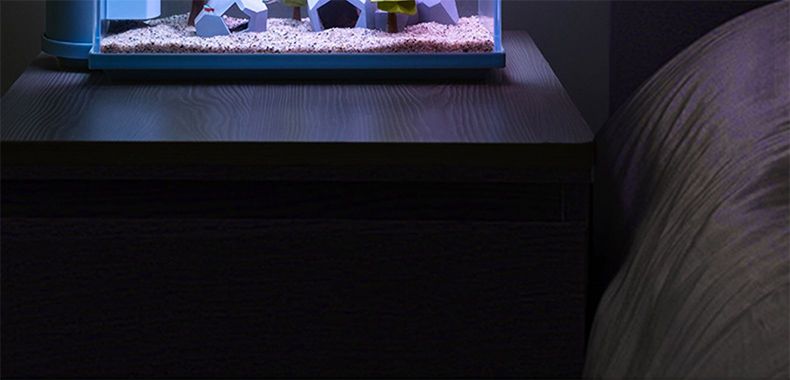 意牌YEE350側濾超白玻璃小魚缸客廳迷你創意魚缸小型桌面家用水族箱