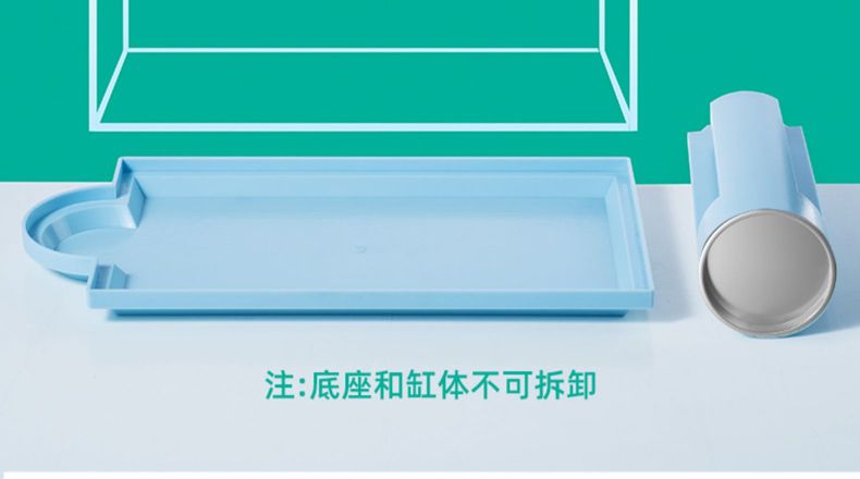意牌YEE350側濾超白玻璃小魚缸客廳迷你創意魚缸小型桌面家用水族箱