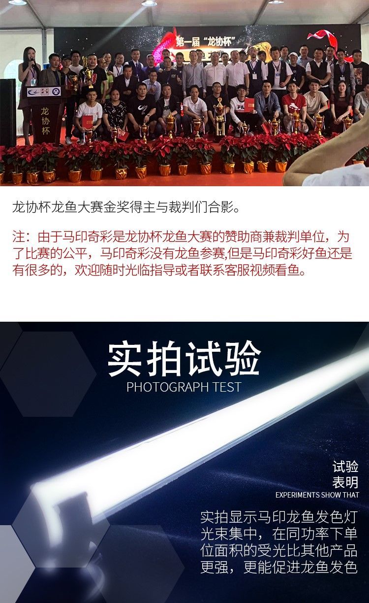 馬印龍魚燈管紅金龍魚專用燈T5潛水燈魚缸水族防水燈照明燈水中燈