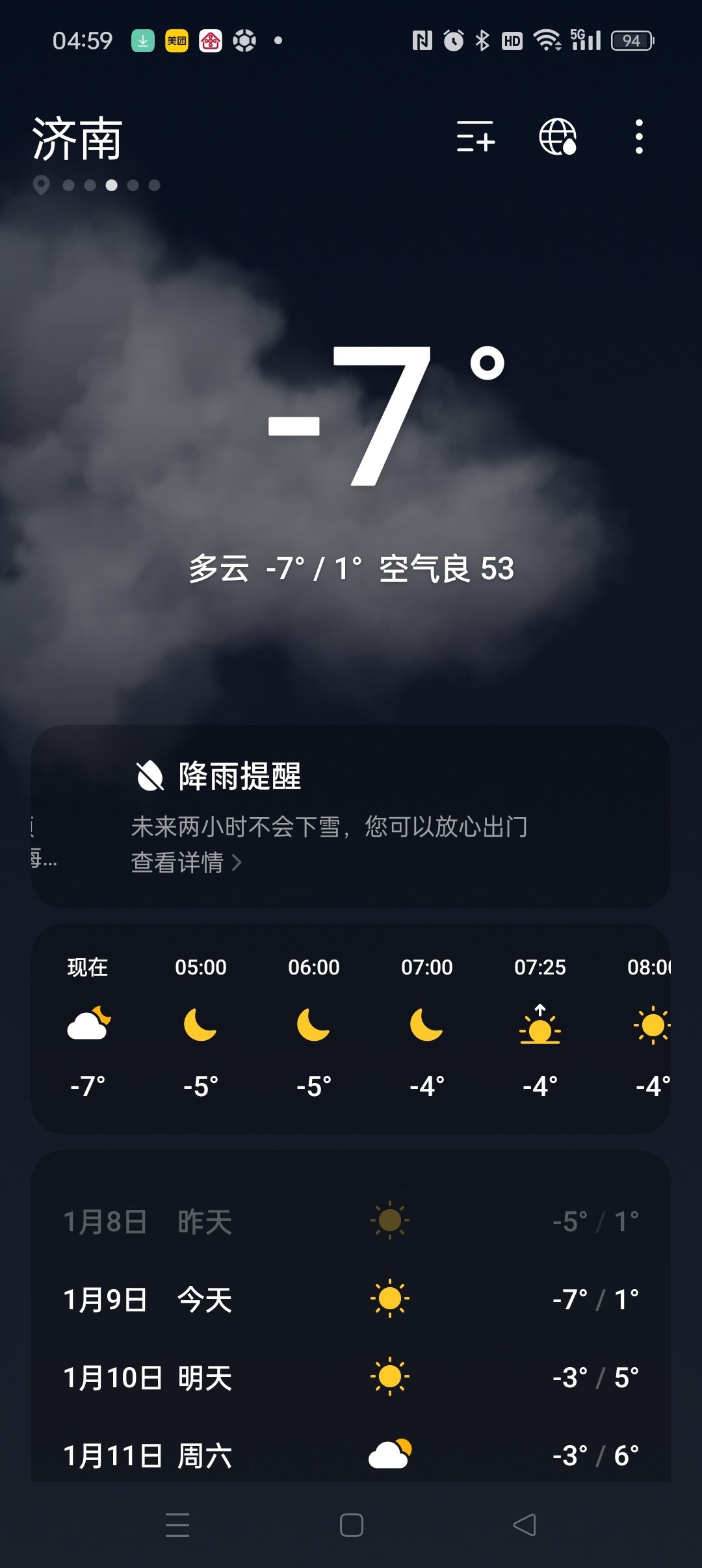 濟南很冷