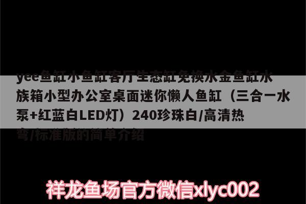 yee魚缸小魚缸客廳生態缸免換水金魚缸水族箱小型辦公室桌面迷你懶人魚缸（三合一水泵+紅藍白LED燈）240珍珠白/高清熱彎/標準版的簡單介紹