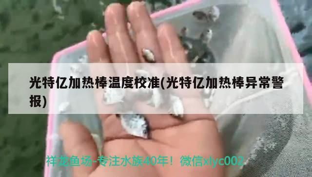 光特億加熱棒溫度校準(光特億加熱棒異常警報)