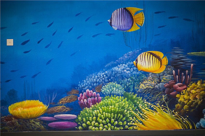 水族館繪畫素材（水族館手繪教程：水下生物繪畫技巧,海洋生物素描方法）