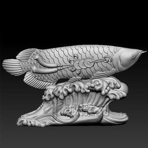 金龍魚雕刻畫稿 金龍魚雕刻畫稿 龍魚百科 第1張