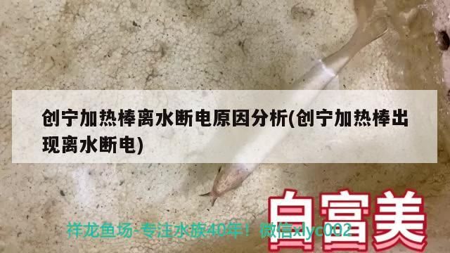 創(chuàng)寧加熱棒離水?dāng)嚯娫蚍治?創(chuàng)寧加熱棒出現(xiàn)離水?dāng)嚯?