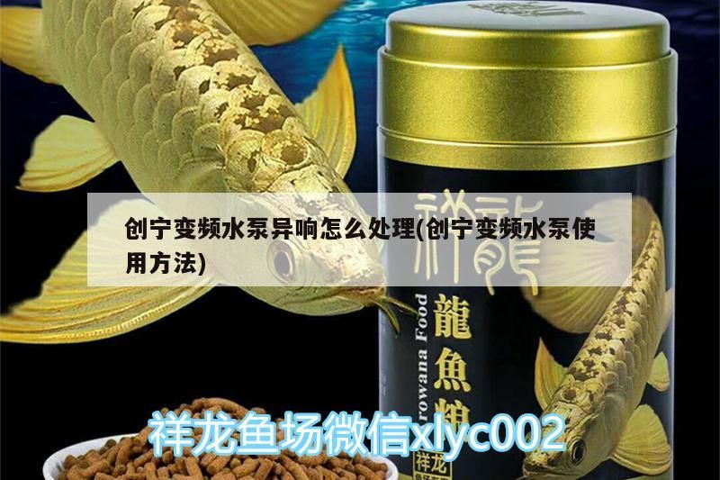 創寧變頻水泵異響怎么處理(創寧變頻水泵使用方法)