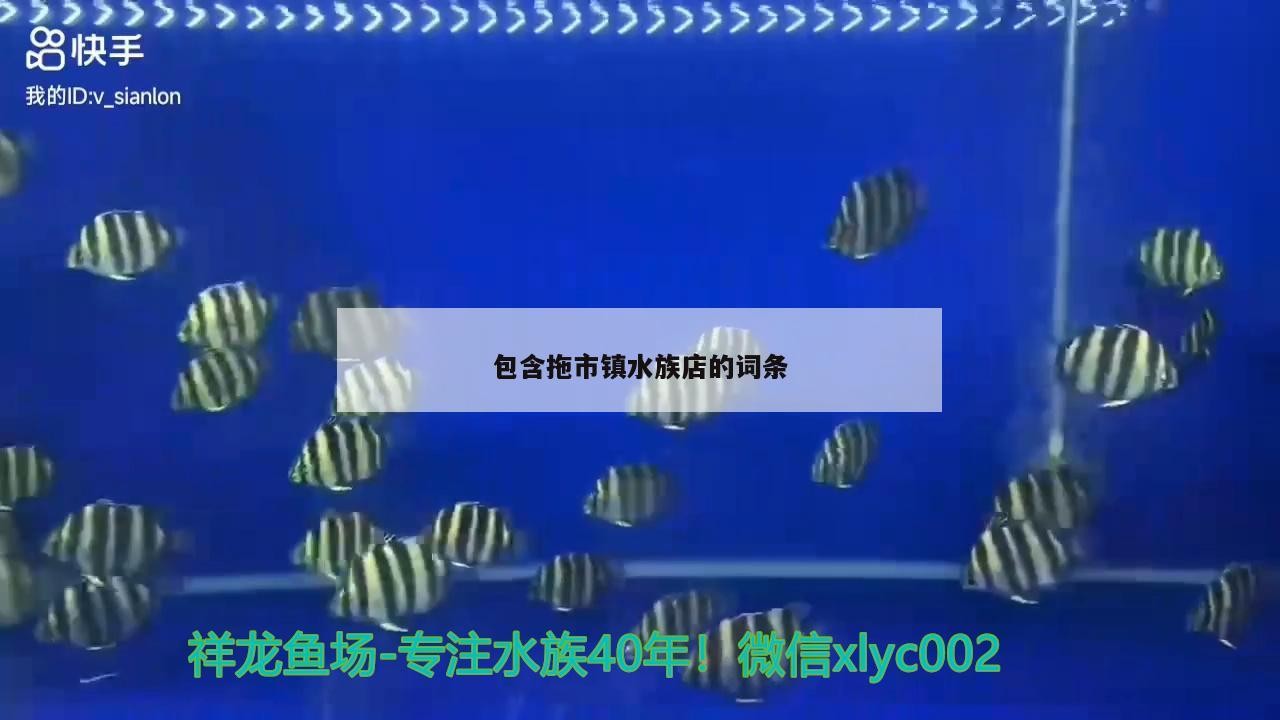 包含拖市鎮水族店的詞條