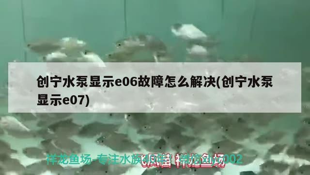 創寧水泵顯示e06故障怎么解決(創寧水泵顯示e07) 創寧水泵顯示e06故障怎么解決(創寧水泵顯示e07) 創寧水族