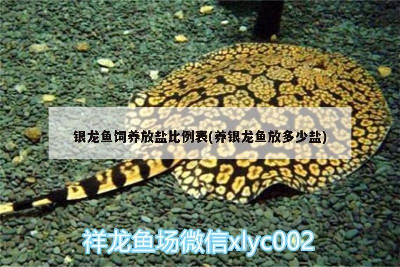 龍魚飼養放鹽比例表，科學指導養銀龍魚