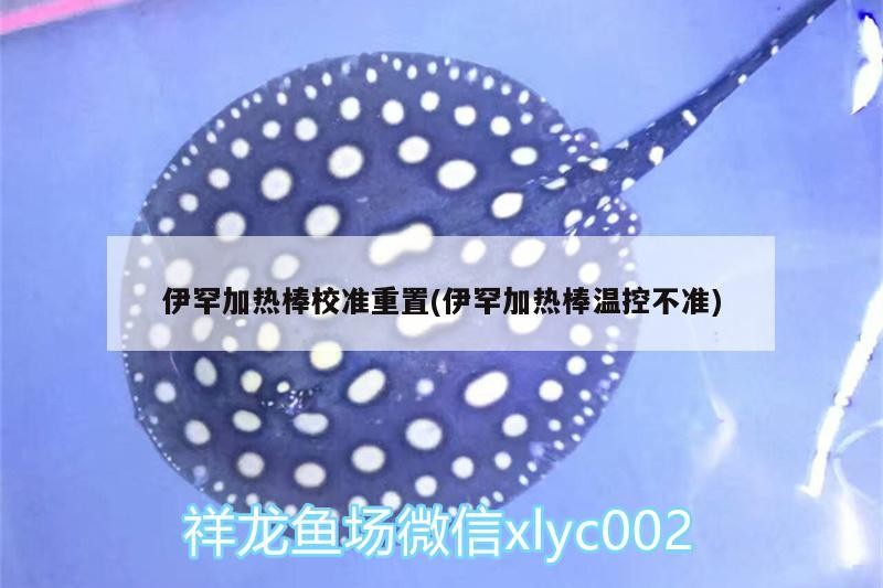 伊罕加熱棒校準重置(伊罕加熱棒溫控不準)