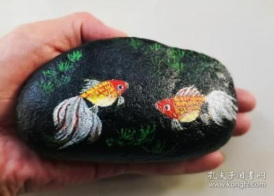 金龍魚石頭畫