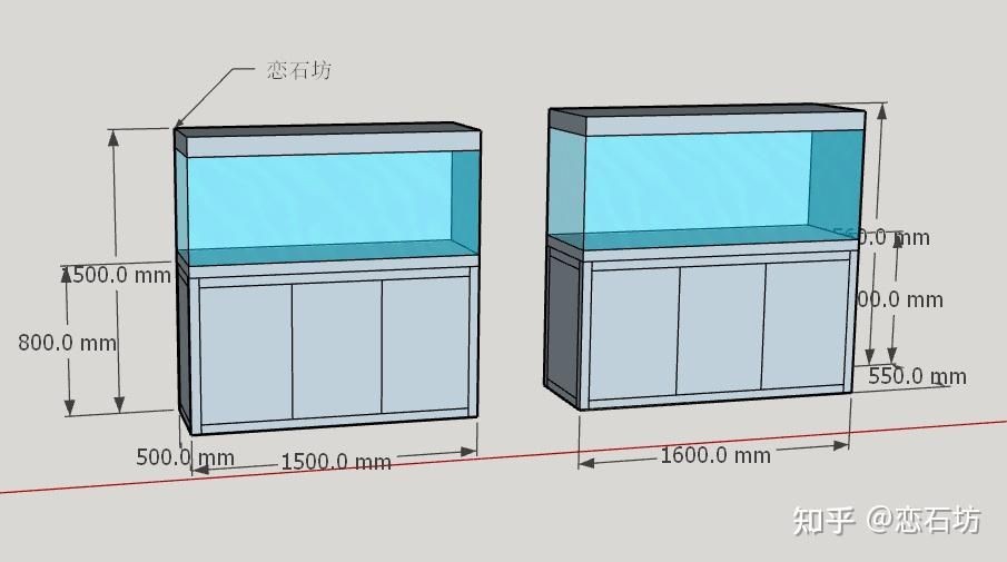 1.2米魚缸標準尺寸圖：1.2米魚缸尺寸圖