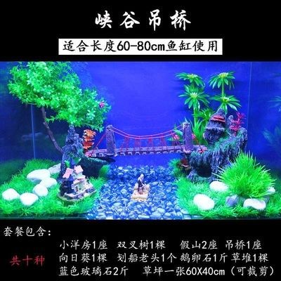 80厘米魚缸石頭造景圖片：80厘米魚缸石頭造景
