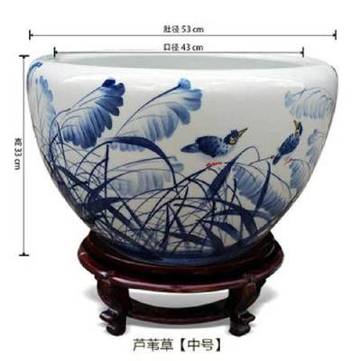 瓷器魚缸圖：景德鎮(zhèn)瓷器陶瓷魚缸圖片