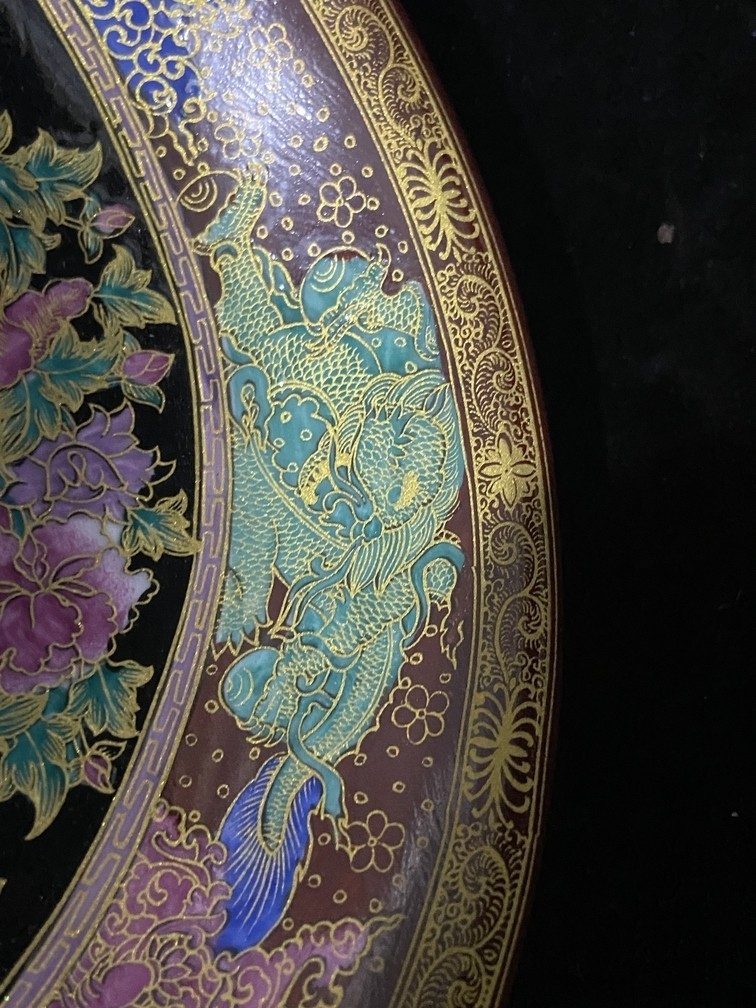 琺瑯彩描金佛像盤