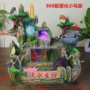 帶假山的玻璃魚缸：帶假山的玻璃魚缸是一種流行的室內裝飾品
