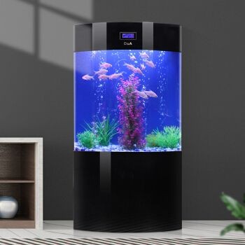 大型底濾魚缸造景圖：大型底濾魚缸的造景設計