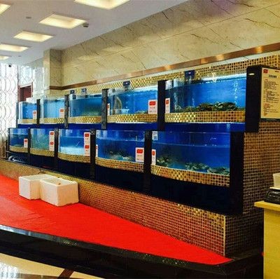 定做飯店魚缸：江陰海鮮池魚缸定做