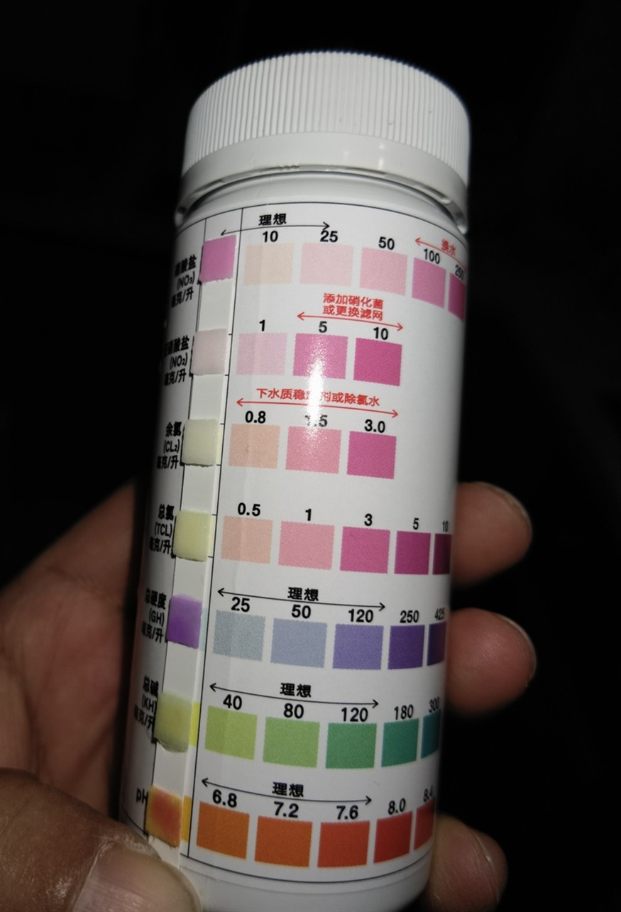 給位前輩給小弟看看魚(yú)缸硝酸鹽和硬度偏高要緊嗎？龍魚(yú)虎魚(yú)吃食都正常