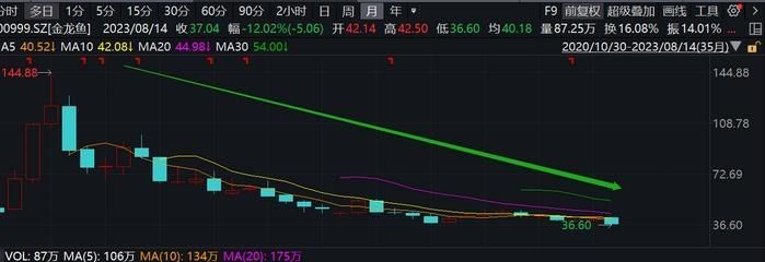 金龍魚 大跌