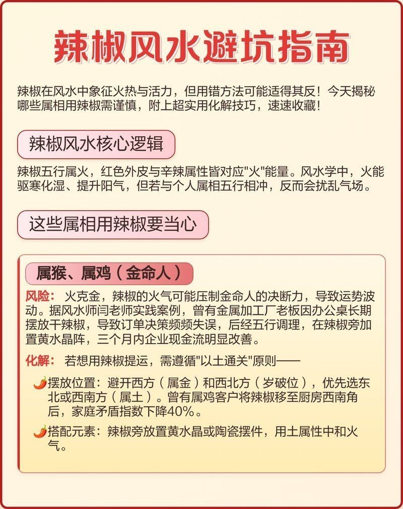 掛紅辣椒的風水大忌