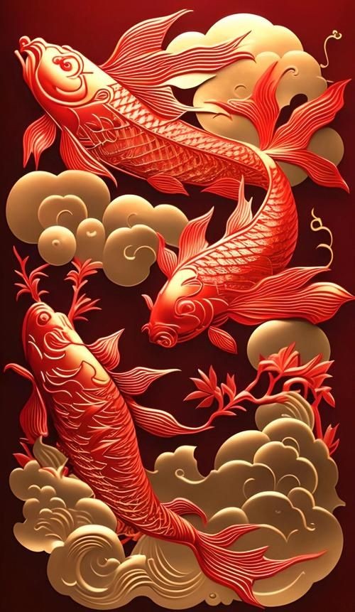 吉祥鯉魚圖片