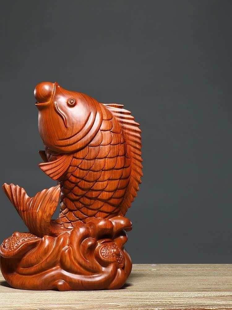 木雕魚最漂亮的圖片，絕美木雕魚藝術珍品高清圖片大賞