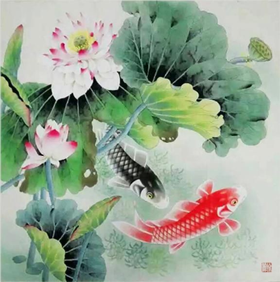 九魚圖三條黑魚好不好,解析九魚圖中三條黑魚的寓意與