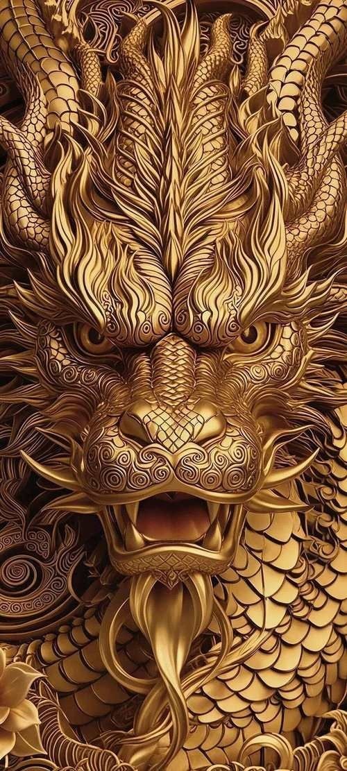 招財(cái)龍圖片100張，100張高清招財(cái)龍圖片大全，吉祥好運(yùn)一鍵收藏！