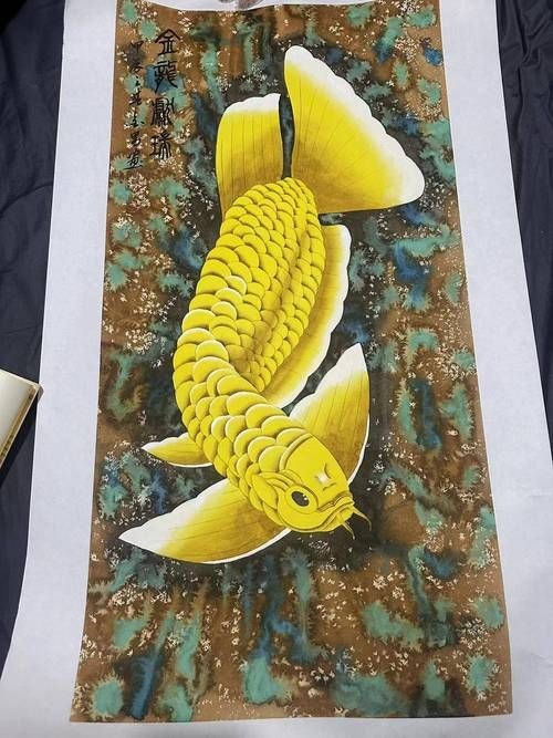 油畫金龍魚圖片大全大圖，高清油畫金龍魚藝術大賞，百幅精品大圖合集