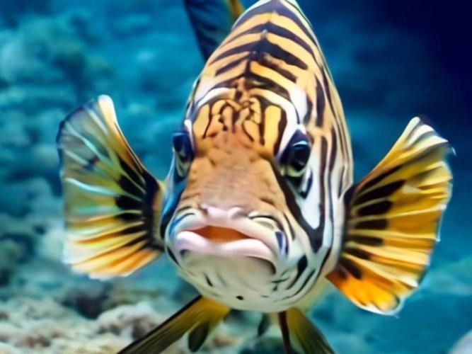 海里的老虎魚圖片，深海獵手，揭秘老虎魚震撼高清實拍圖鑒