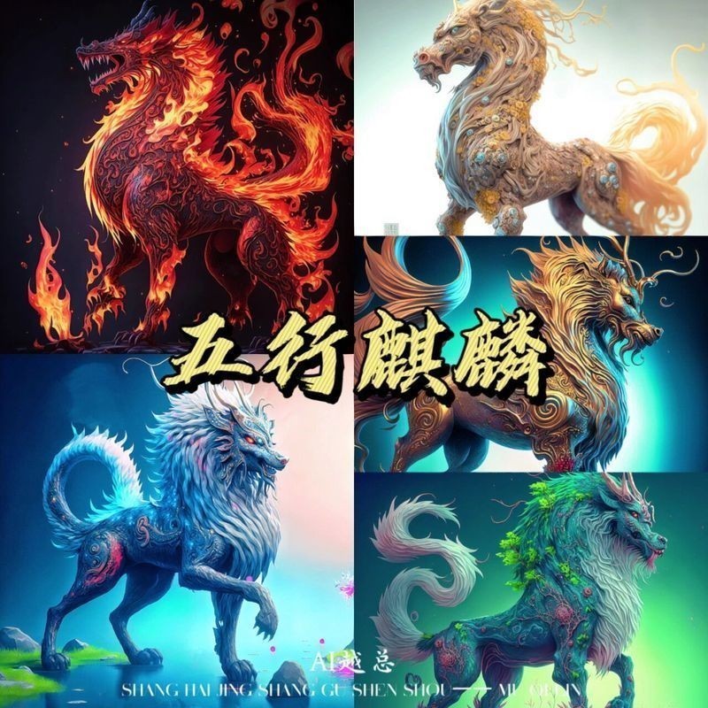 金木水火土五大神獸