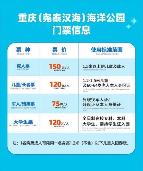 海洋世界門票多少錢：2025年國內主要海洋世界的門票價格及優惠政策