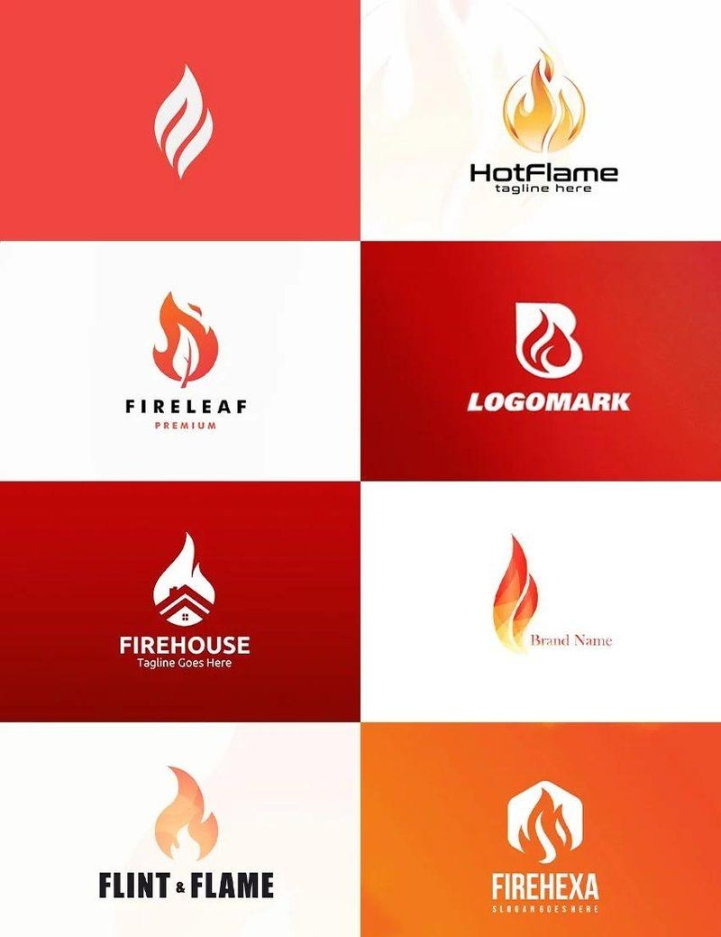 火焰元素logo：火焰元素logo設計——火焰元素