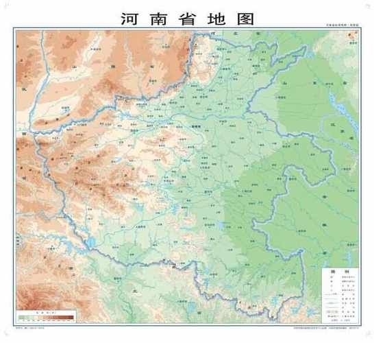 河南省水系圖：全國唯一一個橫跨長江、黃河、淮河、海河四大流域的省