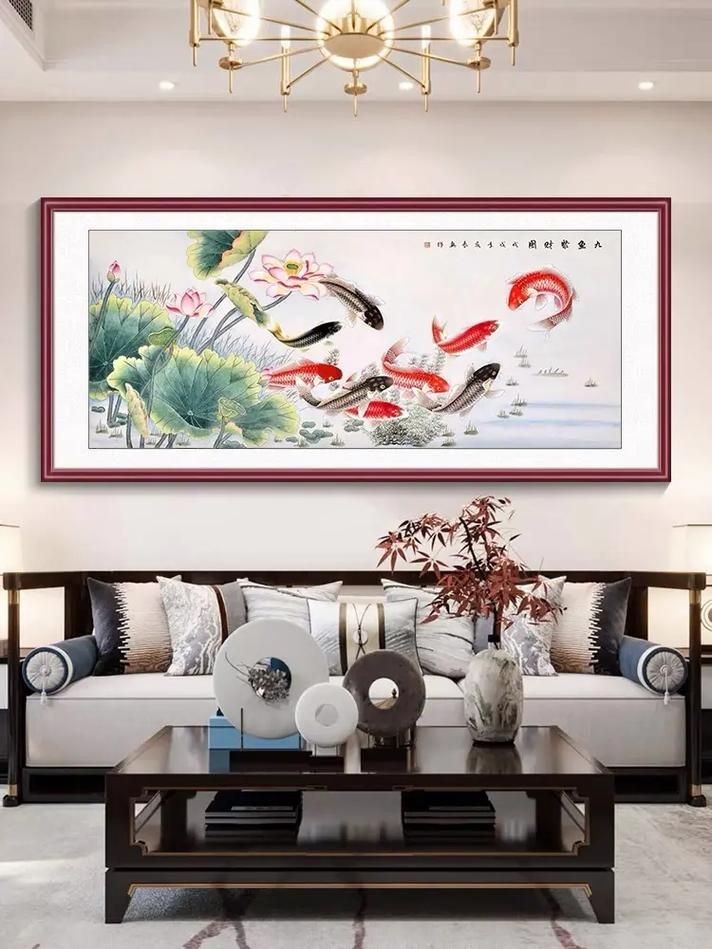九魚聚財圖掛哪個方位：九魚圖掛在家里那個位置風水好