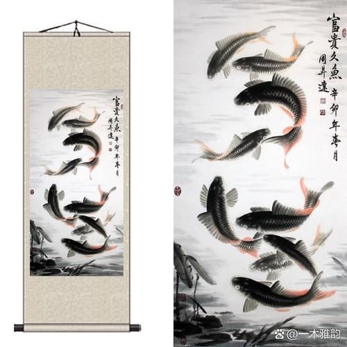 九魚聚財圖掛哪個方位：九魚圖掛在家里那個位置風水好
