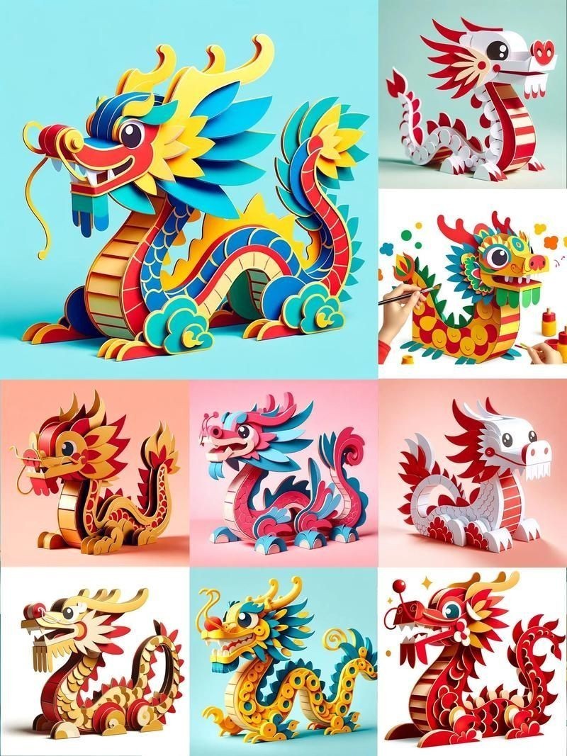 九種顏色的龍圖片：“九種顏色的龍圖片”展現融合傳統美學與現代創意的創意