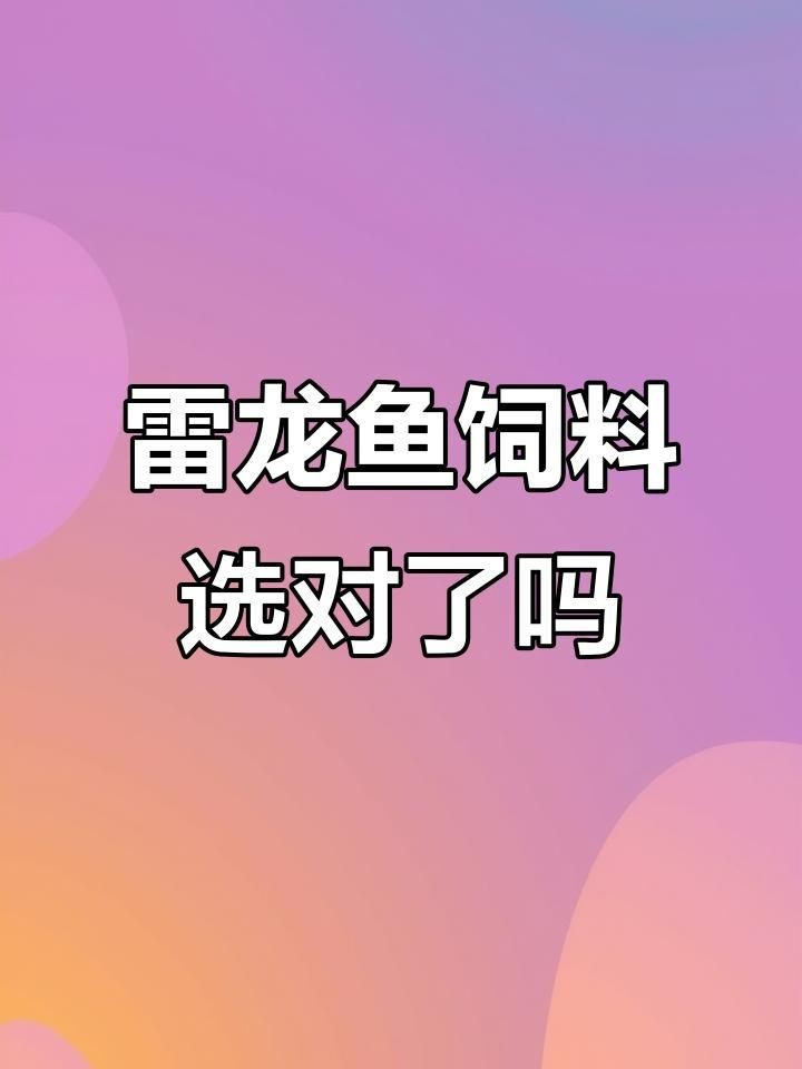雷龍魚喂速倍妥的正確方法|嗶哩嗶哩雷龍魚開缸喂食全攻略